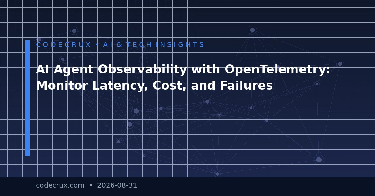 AI Agent Observability with OpenTelemetry: Monitor Latency, Cost, and Failures