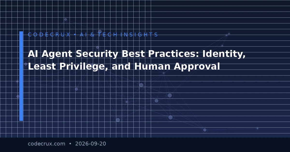AI Agent Security Best Practices: Identity, Least Privilege, and Human Approval