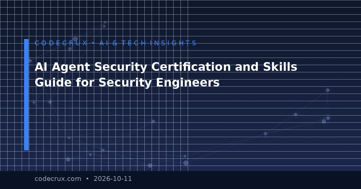 AI Agent Security Certification and Skills Guide for Security Engineers