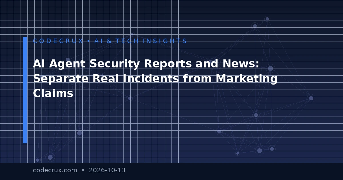 AI Agent Security Reports and News: Separate Real Incidents from Marketing Claims