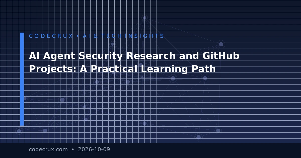AI Agent Security Research and GitHub Projects: A Practical Learning Path