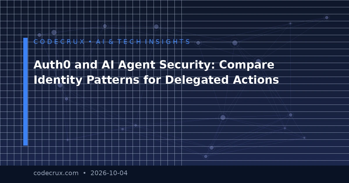 Auth0 and AI Agent Security: Compare Identity Patterns for Delegated Actions