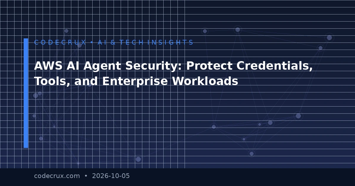 AWS AI Agent Security: Protect Credentials, Tools, and Enterprise Workloads
