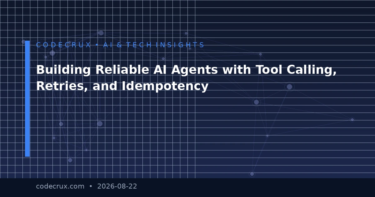 Building Reliable AI Agents with Tool Calling, Retries, and Idempotency