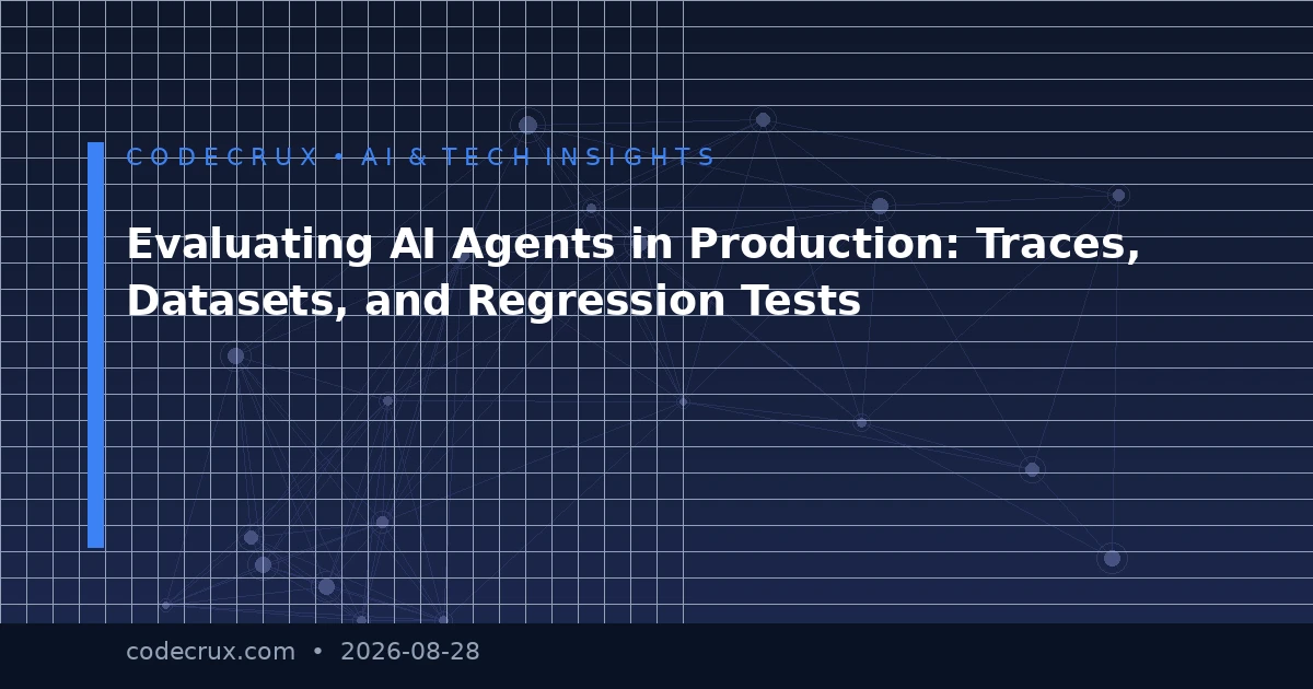 Evaluating AI Agents in Production: Traces, Datasets, and Regression Tests