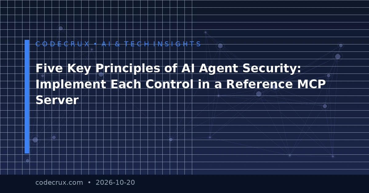 Five Key Principles of AI Agent Security: Implement Each Control in a Reference MCP Server