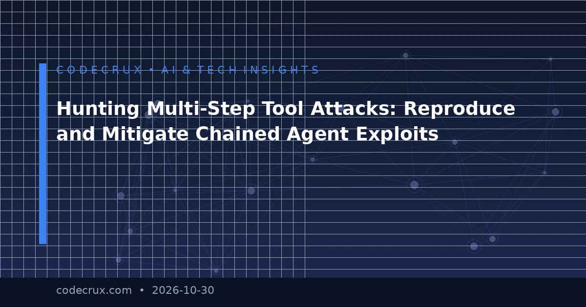 Hunting Multi-Step Tool Attacks: Reproduce and Mitigate Chained Agent Exploits