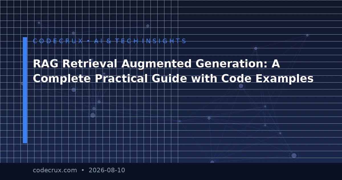 RAG Retrieval Augmented Generation: A Complete Practical Guide with Code Examples